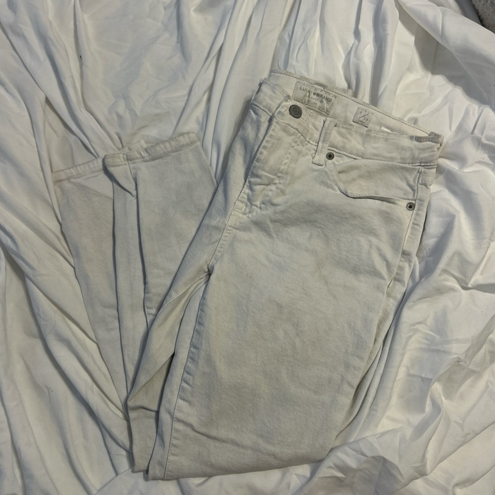 Lucky Brand Women's white Straight Leg Jeans